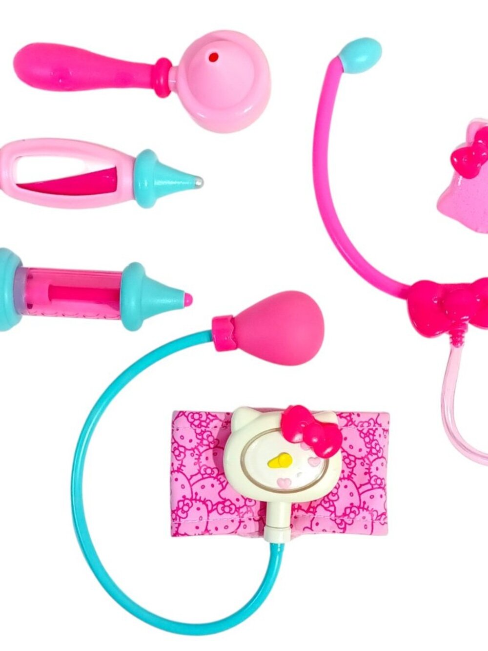 Hello Kitty Pretend Play Medical Check Up Kit for Kids Stethoscope, BP Cuff, Etc